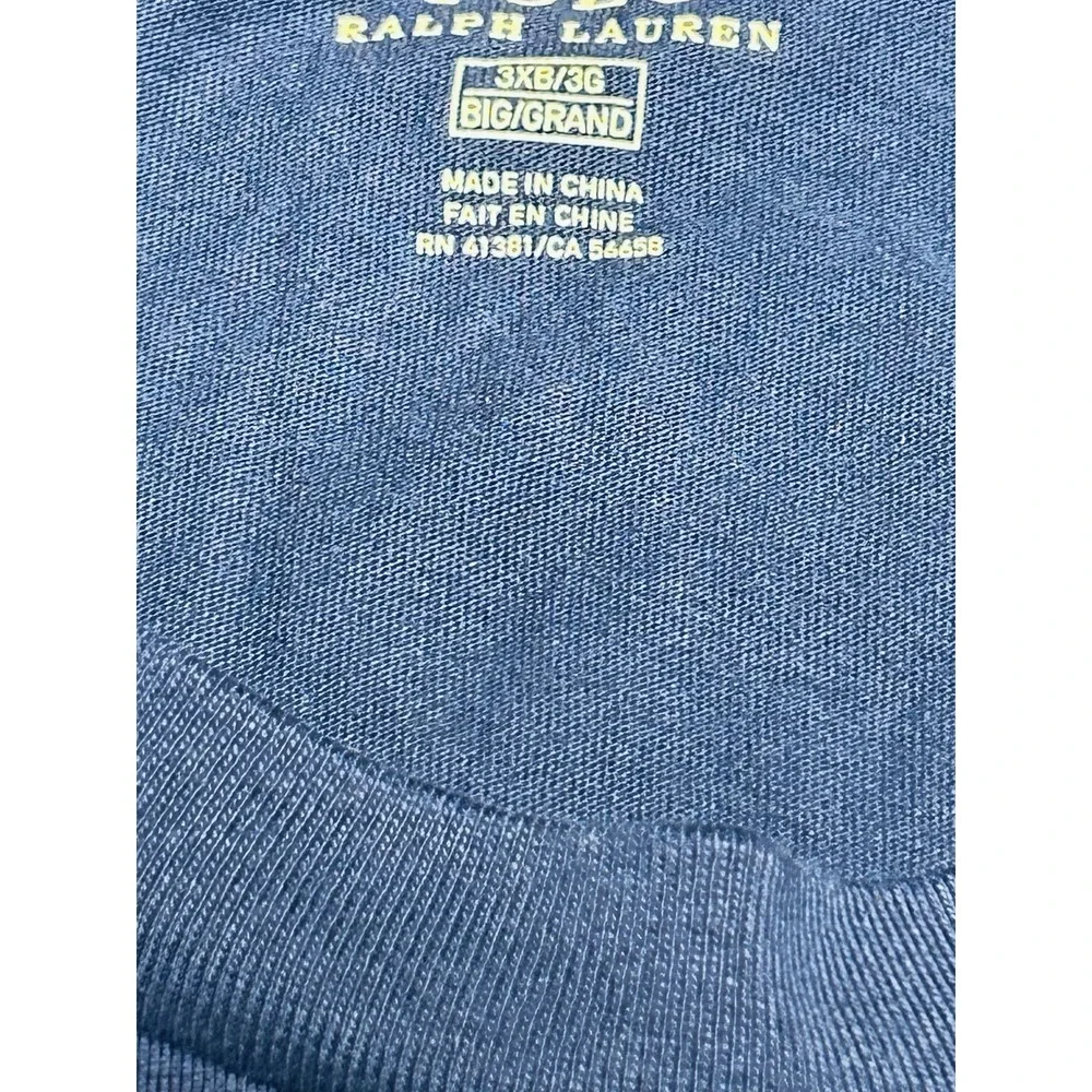 Polo Ralph Lauren 3XB Classic Fit Long Sleeve Men's Crewneck T- Shirt MSRP $98